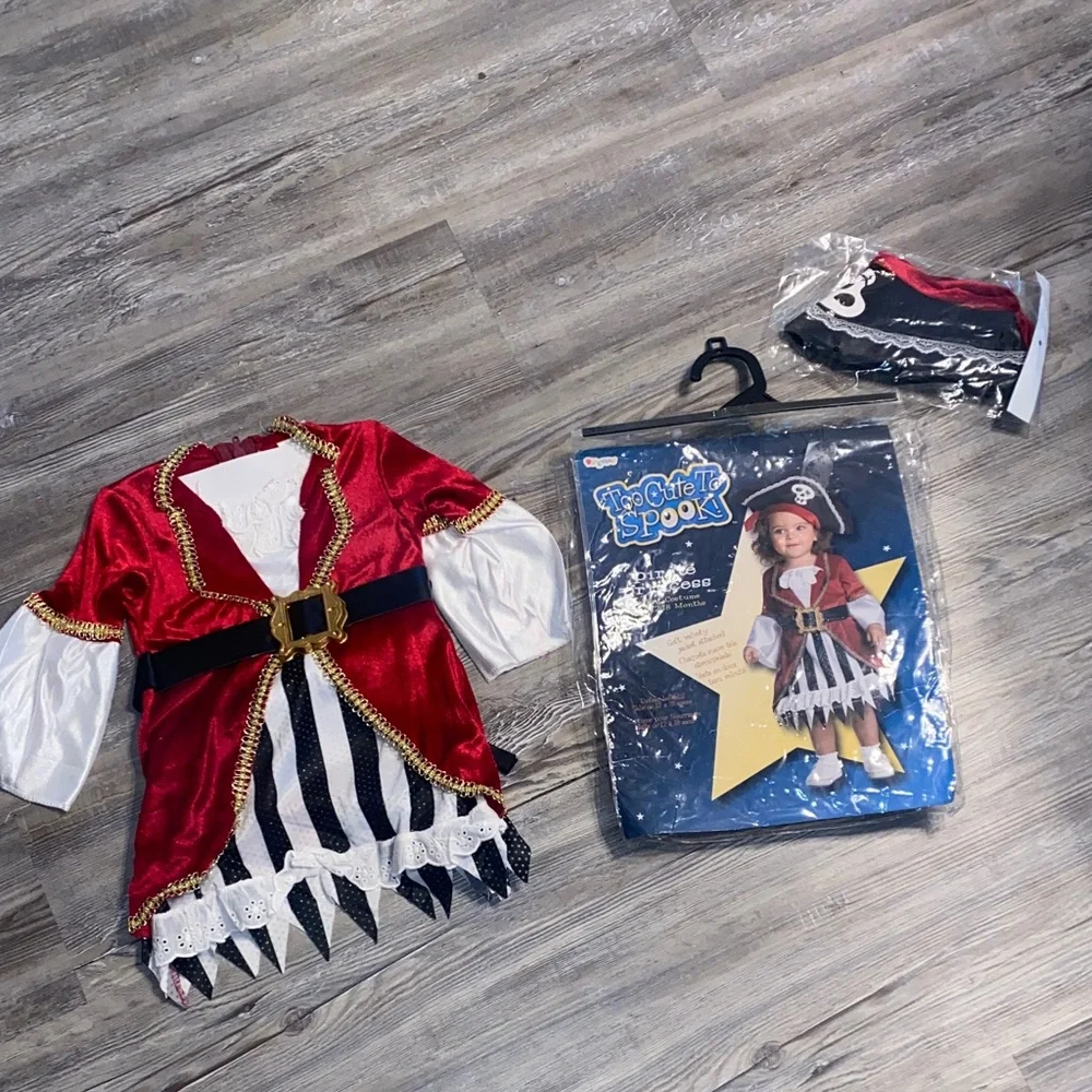 NWT Infant Girl Pirate Costume HALLOWEEN Cosplay Dress Up - Picture 2 of 6